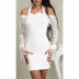 women s one-shoulder lace package hip dress nihaostyles wholesale clothing NSYIS78526
