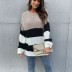 women s loose round neck knitted sweater nihaostyles wholesale clothing NSDMB78457