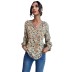 women s floral chiffon printed v-neck shirt nihaostyles wholesale clothing NSDMB78458