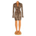 women s leopard print flared sleeve shirt dress nihaostyles wholesale clothing NSOSD78474