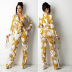 women s sports leisure silk printing two-piece nihaostyles wholesale clothing NSOSD78475