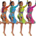 women s mid-waist printed silk dress nihaostyles wholesale clothing NSOSD78483