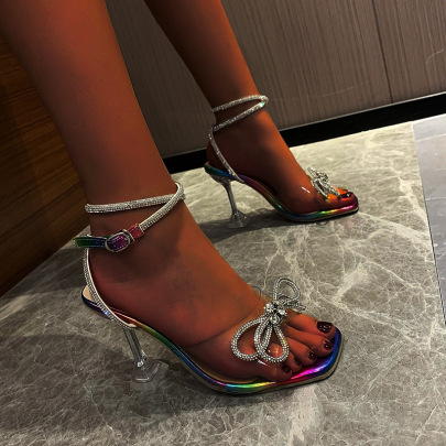 Women's Plus Size Stiletto Bow Sandals Nihaostyles Wholesale Clothing NSHYR78499