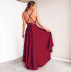 women s V-neck suspender backless prom dress nihaostyles wholesale clothing NSYIS78525