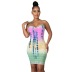 Multicolor Print Slim Cami Dress NSXPF78537