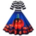 women s printing big swing dress nihaostyles wholesale halloween costumes NSSAP78589