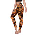 women s Halloween pumpkin bat print yoga tights nihaostyles wholesale halloween costumes NSNDB78612