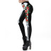 women s rose flower human skeleton digital printing leggings nihaostyles wholesale halloween costumes NSNDB78623