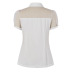 women s mesh stitching lapel short-sleeved T-shirt nihaostyles clothing wholesale NSMXN78629