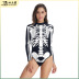 Halloween pattern printed one-piece swimsuit nihaostyles wholesale halloween costumes NSNDB78712