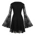 women s V-neck long-sleeved lace embroidered dress nihaostyles clothing wholesale NSMXN78728