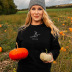 women s long-sleeved round neck Halloween witch heat transfer sweatshirt nihaostyles wholesale halloween costumes NSMID78784
