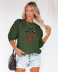 women s Halloween clown heat transfer loose round neck long-sleeved sweatshirt nihaostyles clothing wholesale NSMID78785