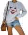 women s Halloween clown heat transfer loose round neck long-sleeved sweatshirt nihaostyles clothing wholesale NSMID78785