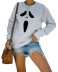Halloween clown heat transfer round neck long-sleeved sweatshirt nihaostyles wholesale halloween costumes NSMID78789