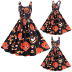 women s printing retro big swing dress nihaostyles wholesale halloween costumes NSSAP78821