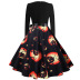women s long-sleeved ghost printing ribbon skirt nihaostyles wholesale halloween costumes NSSAP78826