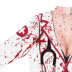 Halloween Nurse Zombie Print Round Neck Slim Long Sleeve Dress NSNDB78842