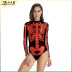 Traje de baño estampado con marco de esqueleto humano de Halloween para mujer, nihaostyles, disfraces de halloween al por mayor NSNDB78849