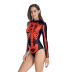 Traje de baño estampado con marco de esqueleto humano de Halloween para mujer, nihaostyles, disfraces de halloween al por mayor NSNDB78849