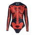 women s Halloween human skeleton frame printed swimsuit nihaostyles wholesale halloween costumes NSNDB78849