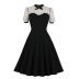 women s net yarn polka dot stitching puffy dress nihaostyles clothing wholesale NSMXN78857