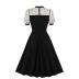 women s net yarn polka dot stitching puffy dress nihaostyles clothing wholesale NSMXN78857