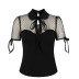 women s mesh stitching short sleeve top nihaostyles clothing wholesale NSMXN78863