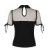 women s mesh stitching short sleeve top nihaostyles clothing wholesale NSMXN78863