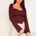 women s pure color square neck top nihaostyles wholesale clothing NSYBN78872