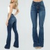 women s high waist solid color washed denim trousers nihaostyles clothing wholesale NSWL78902