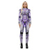 women s skeleton digital printing tight-fitting slim long-sleeved jumpsuit nihaostyles wholesale halloween costumes NSMID78948