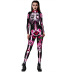 women s psychedelic skeleton digital printing jumpsuit nihaostyles wholesale halloween costumes NSMID78998