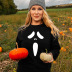 women s Round Neck Halloween Clown Heat Transfer Long Sleeve Sweater nihaostyles wholesale halloween costumes NSMID79002