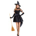 Black Solid Color Witch Costume NSQHM79020