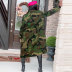 Camouflage Denim Long Jacket NSWL79029