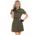 women s air pilot waist short-sleeved dress cosplay costume nihaostyles wholesale halloween costumes NSPIS79038
