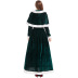 Two-Color Short Shawl Long Christmas Dress NSPIS79052