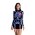 women s Halloween human skeleton printing dress nihaostyles clothing wholesale NSNDB78844