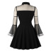 women s long-sleeved stitching plus size mesh dress nihaostyles clothing wholesale NSMXN79069