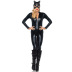 Halloween Female Batman Patent Leather Cat Girl Jumpsuit Cosplay Costume NSMRP79080