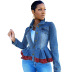 women s stitching denim cropped jacket nihaostyles clothing wholesale NSWL79127