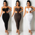Women s Solid Color Sling Wrapped Chest backless Dress nihaostyles wholesale halloween costumes NSXYZ79155
