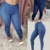 women s plus size mid-waist slim-fit jeans nihaostyles clothing wholesale NSWL79258