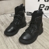 Low-heel lace-up boots nihaostyles clothing wholesale NSYUS79665