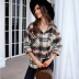 autumn and winter women s printed casual long-sleeved plaid shirt cardigan nihaostyles wholesale clothing  NSSI79381