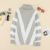 Contrast Color High-Neck Long-Sleeved Casual Sweater NSSI79402