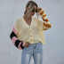 women s casual knitted striped sweater cardigan nihaostyles wholesale clothing NSDMB79415