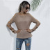 women s hollow long-sleeved bottoming slim-fit knitted sweater nihaostyles wholesale clothing NSDMB79423