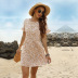 women s small floral beach ruffle short dress nihaostyles wholesale clothing NSDMB79437